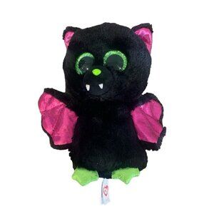 Ty Beanie Boos 6" Igor Vampire Bat Sparkly Green Eyes Halloween Plush 2015 Black